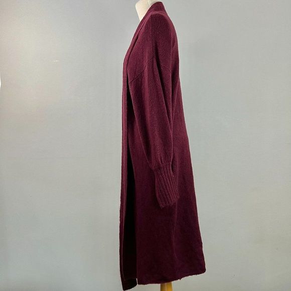NWT AFRM Red Burgundy Long Open Cardigan (Plus‎ O/S) - Picture 5 of 10